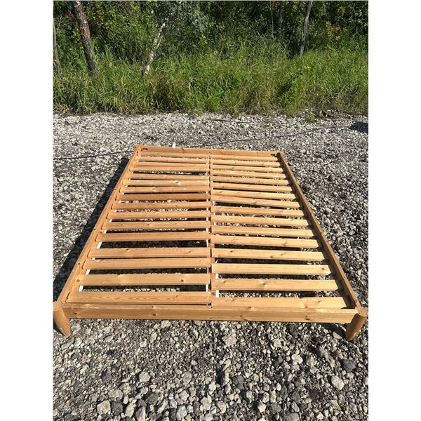 Queen Size Wooden Bed Frame With Slatted Base