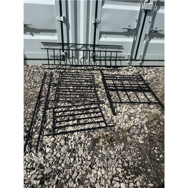Black Metal Garden or Yard Fence Sections