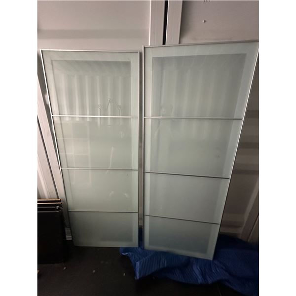 Frosted Glass Sliding Closet Doors with Aluminium Frames
