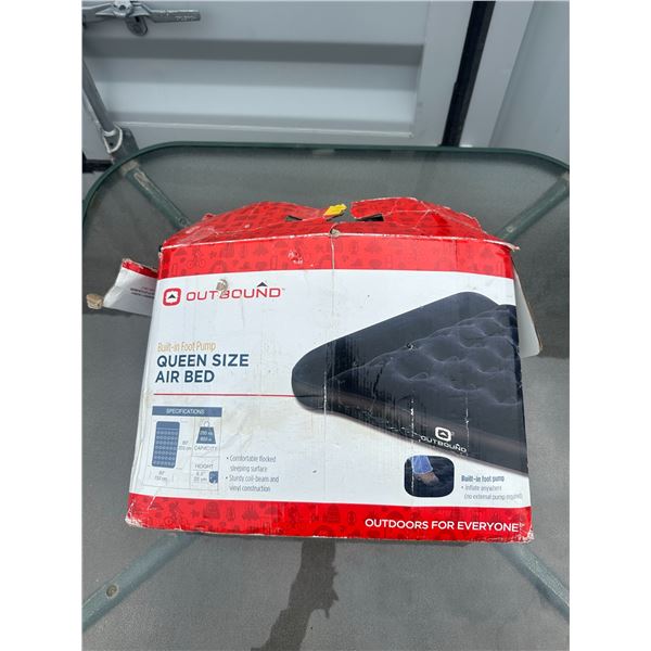 Outbound Queen Size Air Bed with Built-in Foot Pump