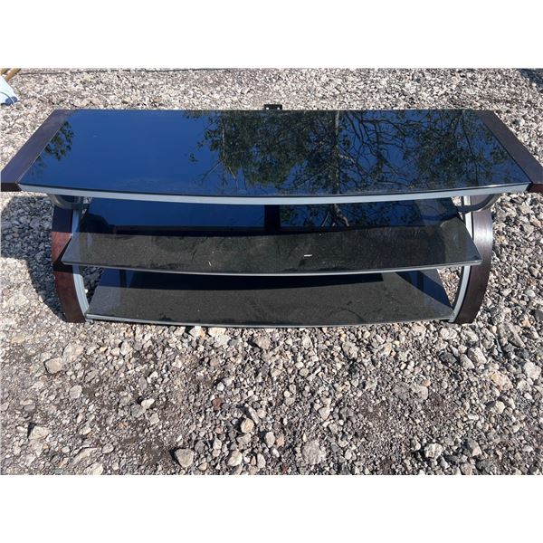 Three-Tier Glass and Wood TV Stand, Made in China