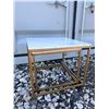 Image 6 : 2 Marble-Look Square Nesting Tables With Gold Tone Frames