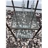 Image 3 : Metal and Glass Four-Tier Shelf Unit with Scroll Design