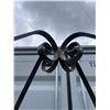 Image 5 : Metal and Glass Four-Tier Shelf Unit with Scroll Design