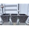 Image 1 : 3 Square Black Metal Planters with Ring Detail