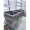 Image 6 : 3 Square Black Metal Planters with Ring Detail