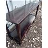 Image 2 : Dark Wood Three-Drawer Console Table