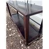 Image 5 : Dark Wood Three-Drawer Console Table