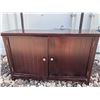 Image 1 : Dark Wood Double Door Storage Cabinet With Shelves