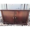 Image 2 : Dark Wood Double Door Storage Cabinet With Shelves