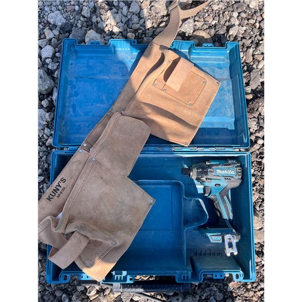 Makita LXT Brushless Impact Driver With Kuny's AP-8100 Tool Pouch