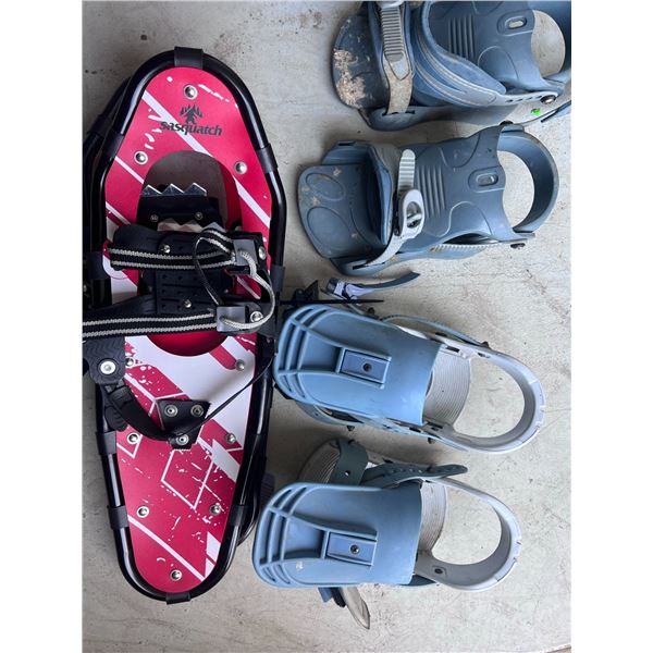 Sasquatch Snowshoes With 2 Pairs Snowboard Bindings