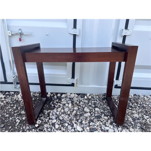 Dark Brown Rectangular Wood Console Table