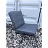 Image 1 : Modern Grey Faux Leather Swivel Lounge Chair