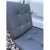 Image 2 : Modern Grey Faux Leather Swivel Lounge Chair
