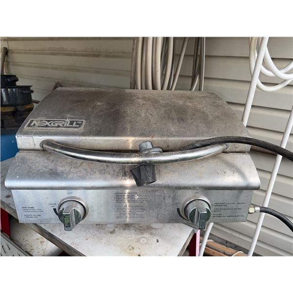 Nexgrill Stainless Steel Tabletop Gas Grill with Two Burners