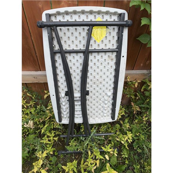 Lifetime Rectangular Folding Table Plastic and Metal