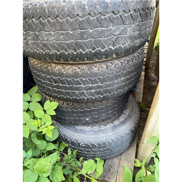 4 Firestone Destination A/T Tires on Wheels 245/75R16