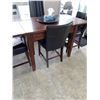 Image 2 : Wood Dining Table With Two Drawers and Four Padded Chairs