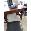 Image 3 : Wood Dining Table With Two Drawers and Four Padded Chairs
