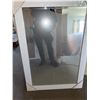 Image 1 : Rectangular Wall Mirror with White Textured Frame 36" x 28"