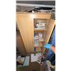 Image 5 : Light Maple Finish Two-Door Storage Cabinet 31x16x53 Inches