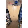 Image 1 : Light Wood Two-Door Storage Cabinet 72"H x 32"W x 17"D