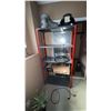 Image 1 : Red Metal Shelving Unit With Ventilation Fan and Accessories
