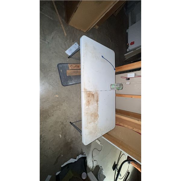 Folding Plastic Table 48 Inches With Metal Legs
