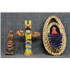 Image 1 : DECORATIVE TOTEM POLES AND PAPAGO WALL HANGING