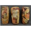 Image 1 : THREE HOPI POTTERY CYLINDERS