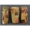 Image 4 : THREE HOPI POTTERY CYLINDERS
