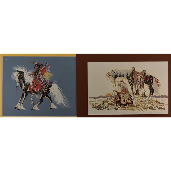 TWO POTAWATOMIE SILK SCREENS (WOODY CRUMBO)