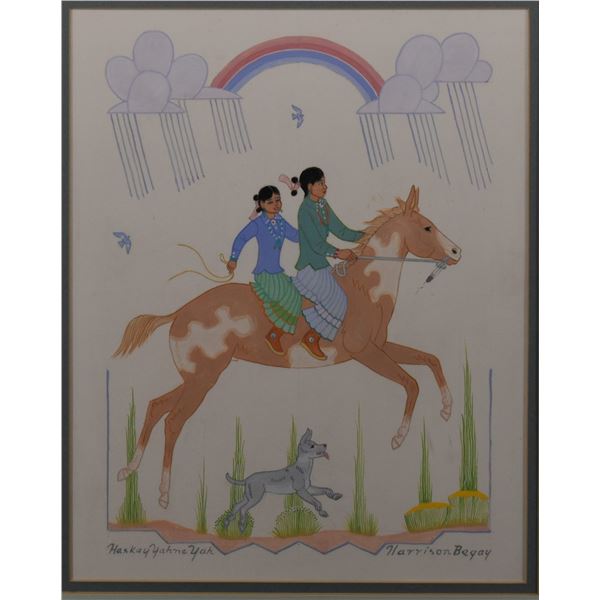 NAVAJO PAINTING (HARRISON BEGAY)