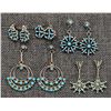 Image 1 : FIVE PAIRS OF NAVAJO/ZUNI EARRINGS