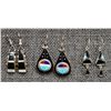 Image 1 : NAVAJO AND ZUNI EARRINGS (LEAGUS AHIYITE, KENNETH BITSIE, SF)