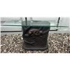 Image 1 : Resin American Black Bear Side Table with Glass Top, 52” x 16”
