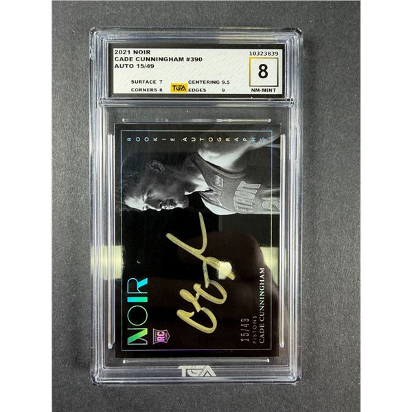 Cade Cunnigham 2021 NOIR Rookie AUTOGRAPH 15/49 - TGA 8