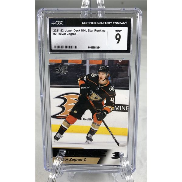 2021-22 UD Trevor Zegras Rookie CGC 9 - Ducks