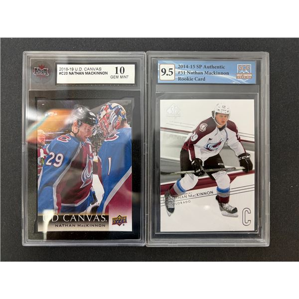 Nathan Mackinnon GRADED Lot x2 - Avalanche Gem 10