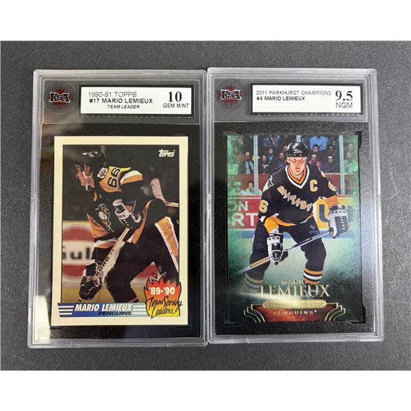 Mario Lemieux GRADED LOT x2 - Penguins KSA 10