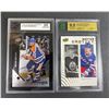 Image 1 : Wayne Gretzky GRADED LOT x2 - Oilers Rangers KSA 10