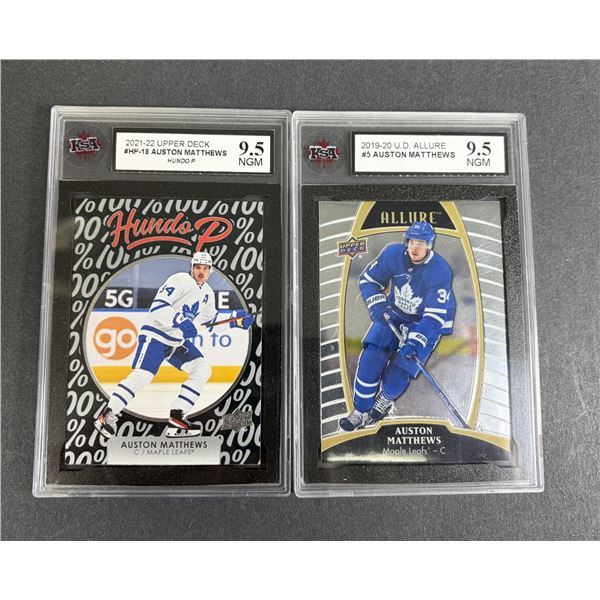 Auston Matthews GRADED LOT x2 - Maple Leafs