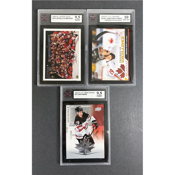 Team Canada Hockey GRADED LOT x3 - KSA 10