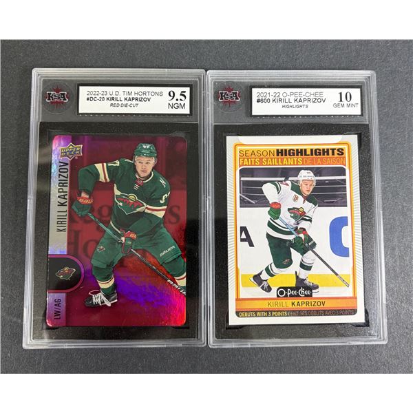 Kirill Kaprizov GRADED LOT x2 - Wild KSA 10