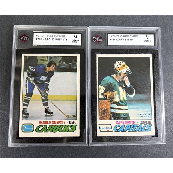 1977-78 OPC GRADED Lot x 2 - Gary Smith & Snepsts