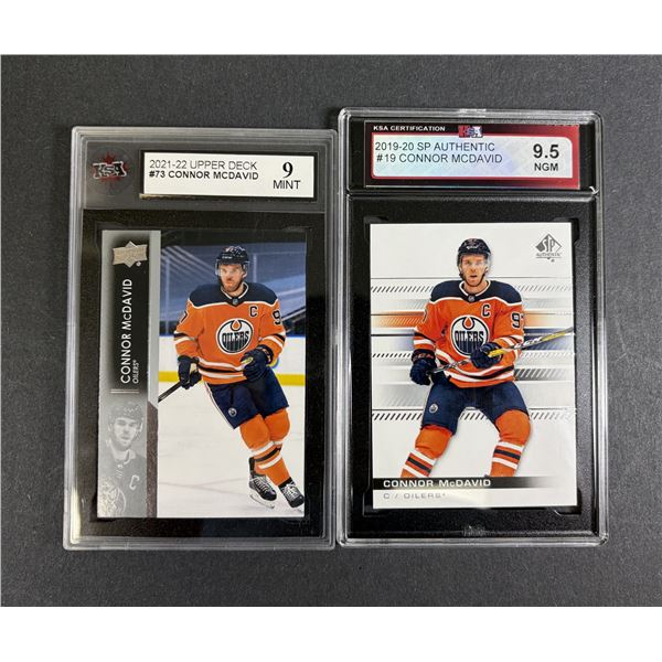 Connor McDavid GRADED LOT x2 - Oilers