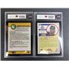 Image 2 : Mike Modano Rookie & Northstars Logo GEM 10 Graded Lot x2