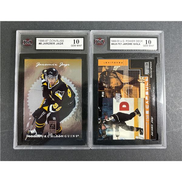 Jaromir Jagr Gem 10 GRADED LOT x2 - Penguins