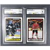 Image 1 : 1990 OPC Wayne Gretzky & Jeremy Roenick GRADED Lot